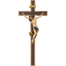 Cristo Barroco en cruz simple ancha